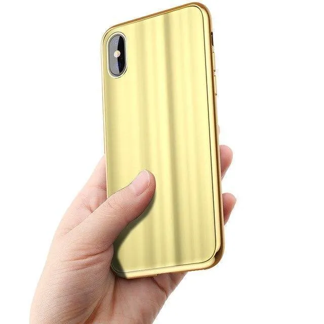 Luxus-Hülle für iPhone X, Baseus-Displayschutzhülle für iPhone X 10, TPU und Rückseite aus gehärtetem Glas für iPhoneX, Capinhas Capa