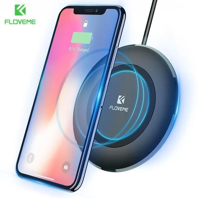 FLOVEME Qi Drahtloses Ladegerät Für Samsung Galaxy S9 S8 Plus Hinweis 8 Handy QI Ladegerät Für iPhone X 8 8 Plus Drahtloses Laden