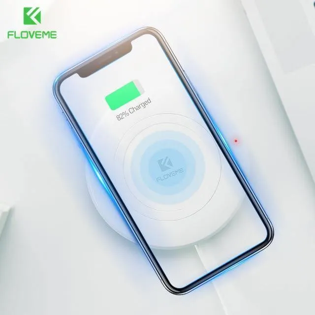 FLOVEME Qi Drahtloses Ladegerät Für Samsung Galaxy S9 S8 Plus Hinweis 8 Handy QI Ladegerät Für iPhone X 8 8 Plus Drahtloses Laden