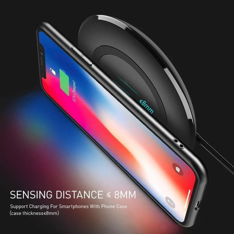 FLOVEME Qi Drahtloses Ladegerät Für Samsung Galaxy S9 S8 Plus Hinweis 8 Handy QI Ladegerät Für iPhone X 8 8 Plus Drahtloses Laden