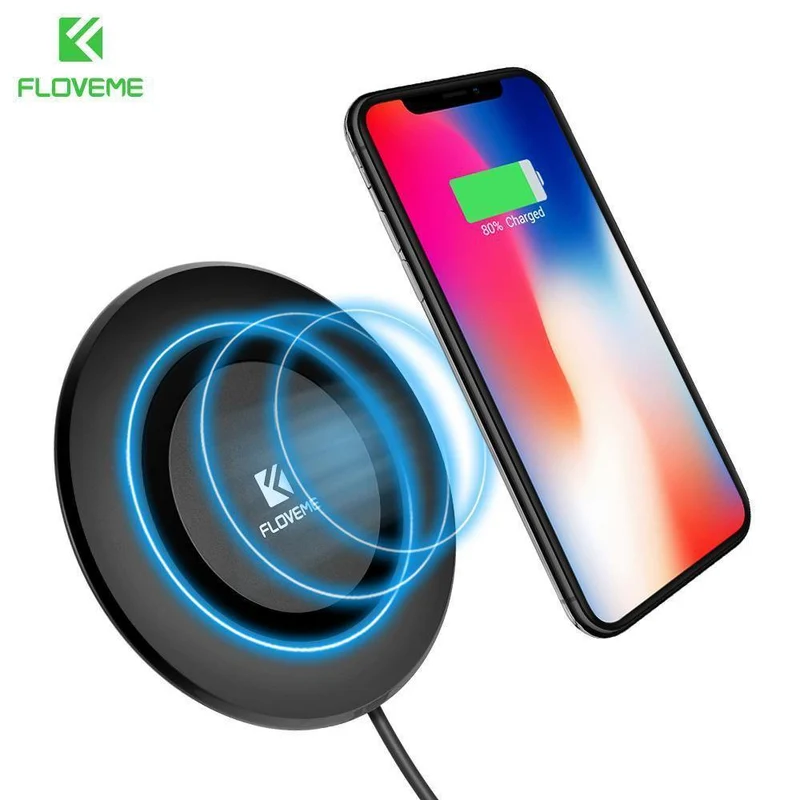 FLOVEME Qi Wireless Ladegerät für iPhone 8 X 10 8 für Samsung Galaxy S8 S8 Plus Hinweis 8 9 S6 S7 Edge S10 S10 Plus Ladestation