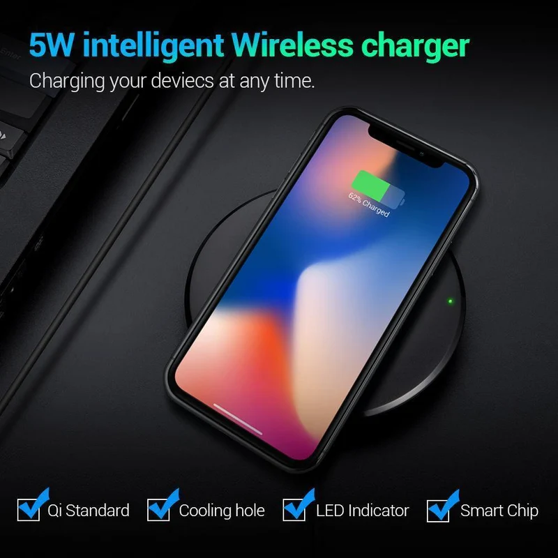 FLOVEME Qi Wireless Ladegerät für iPhone 8 X 10 8 für Samsung Galaxy S8 S8 Plus Hinweis 8 9 S6 S7 Edge S10 S10 Plus Ladestation