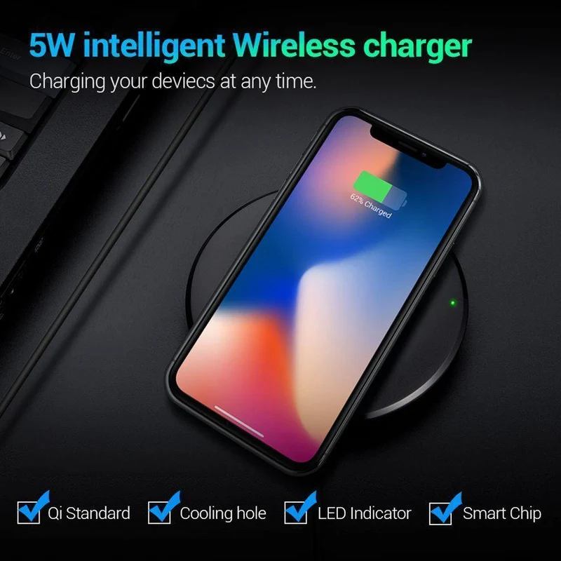 FLOVEME Qi Wireless Ladegerät für iPhone 8 X 10 8 für Samsung Galaxy S8 S8 Plus Hinweis 8 9 S6 S7 Edge S10 S10 Plus Ladestation