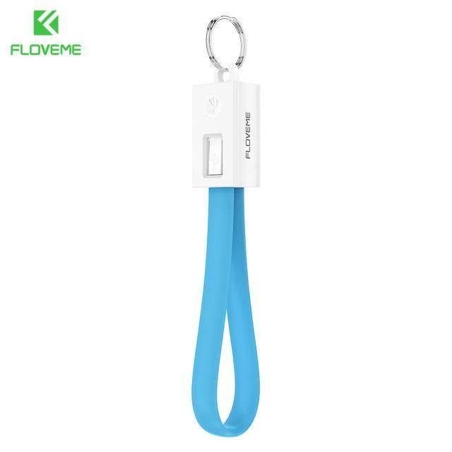 FLOVEME Tragbares Mini-Micro-USB-Kabel im Schlüsseldesign für Samsung Galaxy S7 Xiaomi Redmi 4x Telefonladekabel Micro-USB-Datenkabel