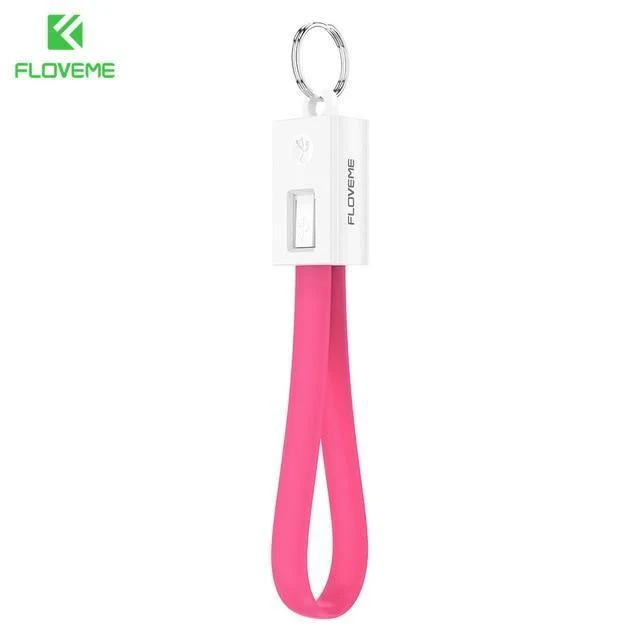 FLOVEME Tragbares Mini-Micro-USB-Kabel im Schlüsseldesign für Samsung Galaxy S7 Xiaomi Redmi 4x Telefonladekabel Micro-USB-Datenkabel