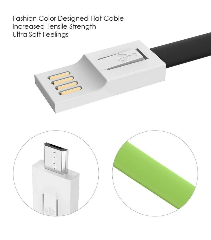 FLOVEME Tragbares Mini-Micro-USB-Kabel im Schlüsseldesign für Samsung Galaxy S7 Xiaomi Redmi 4x Telefonladekabel Micro-USB-Datenkabel