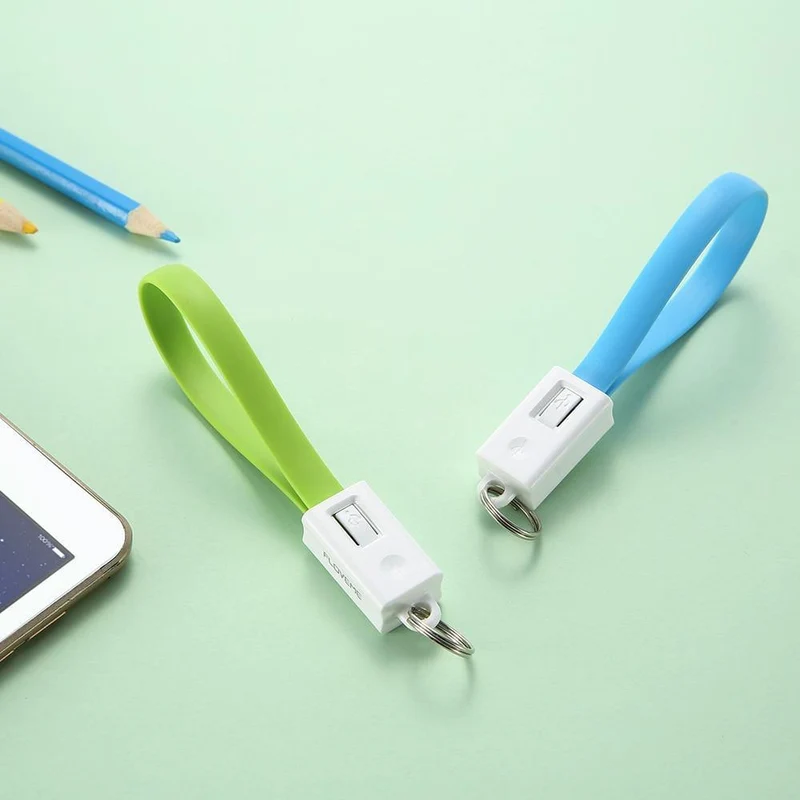 FLOVEME Tragbares Mini-Micro-USB-Kabel im Schlüsseldesign für Samsung Galaxy S7 Xiaomi Redmi 4x Telefonladekabel Micro-USB-Datenkabel