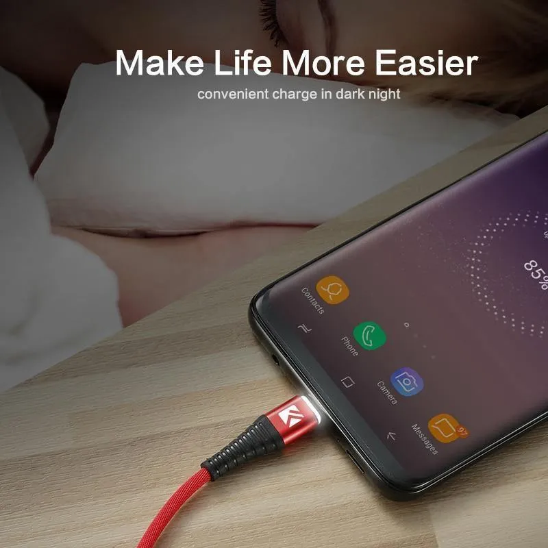 FLOVEME LED USB Typ C Kabel Für One Plus 6 5t Xiaomi Mi6 Handy Typ-C Ladegerät kabel Für Samsung Galaxy Note 9 8 S9 USB C