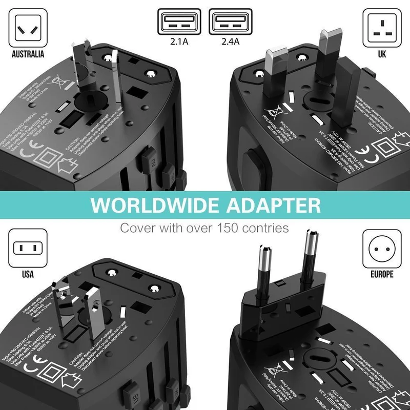 FLOVEME 4 USB-Ladegerät Typ C Universal-Adapterladegerät weltweit für iPhone Xiaomi Redmi Note 7 Chargeur USB-Wandladegeräte für Telefone