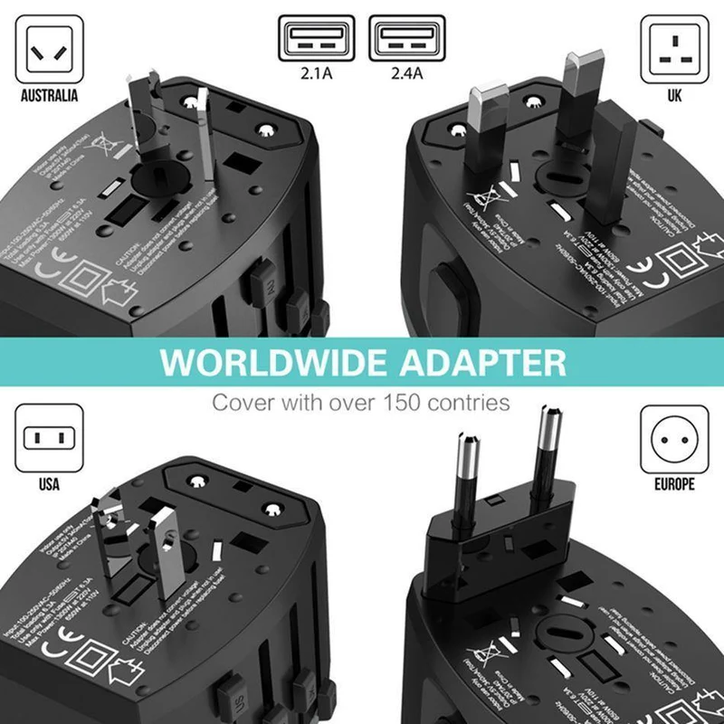 FLOVEME 4 USB-Ladegerät Typ C Universal-Adapterladegerät weltweit für iPhone Xiaomi Redmi Note 7 Chargeur USB-Wandladegeräte für Telefone