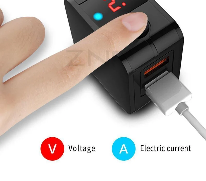 ZNP Universal USB Ladegerät 2 Ports LED Display Handy Ladegerät Für iPhone Xiaomi Schnelle Ladegerät Adapter Für Samsung Huawei
