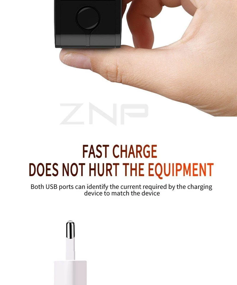 ZNP Universal USB Ladegerät 2 Ports LED Display Handy Ladegerät Für iPhone Xiaomi Schnelle Ladegerät Adapter Für Samsung Huawei