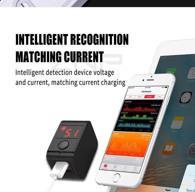 ZNP Universal USB Ladegerät 2 Ports LED Display Handy Ladegerät Für iPhone Xiaomi Schnelle Ladegerät Adapter Für Samsung Huawei