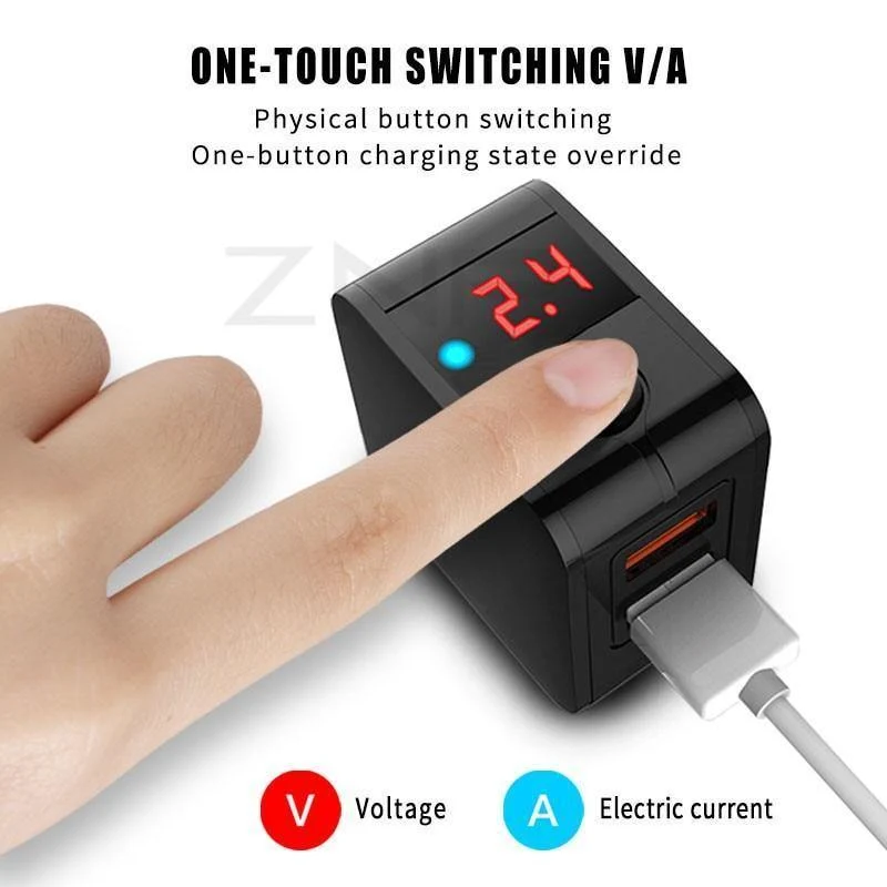 ZNP Universal USB Ladegerät 2 Ports LED Display Handy Ladegerät Für iPhone Xiaomi Schnelle Ladegerät Adapter Für Samsung Huawei