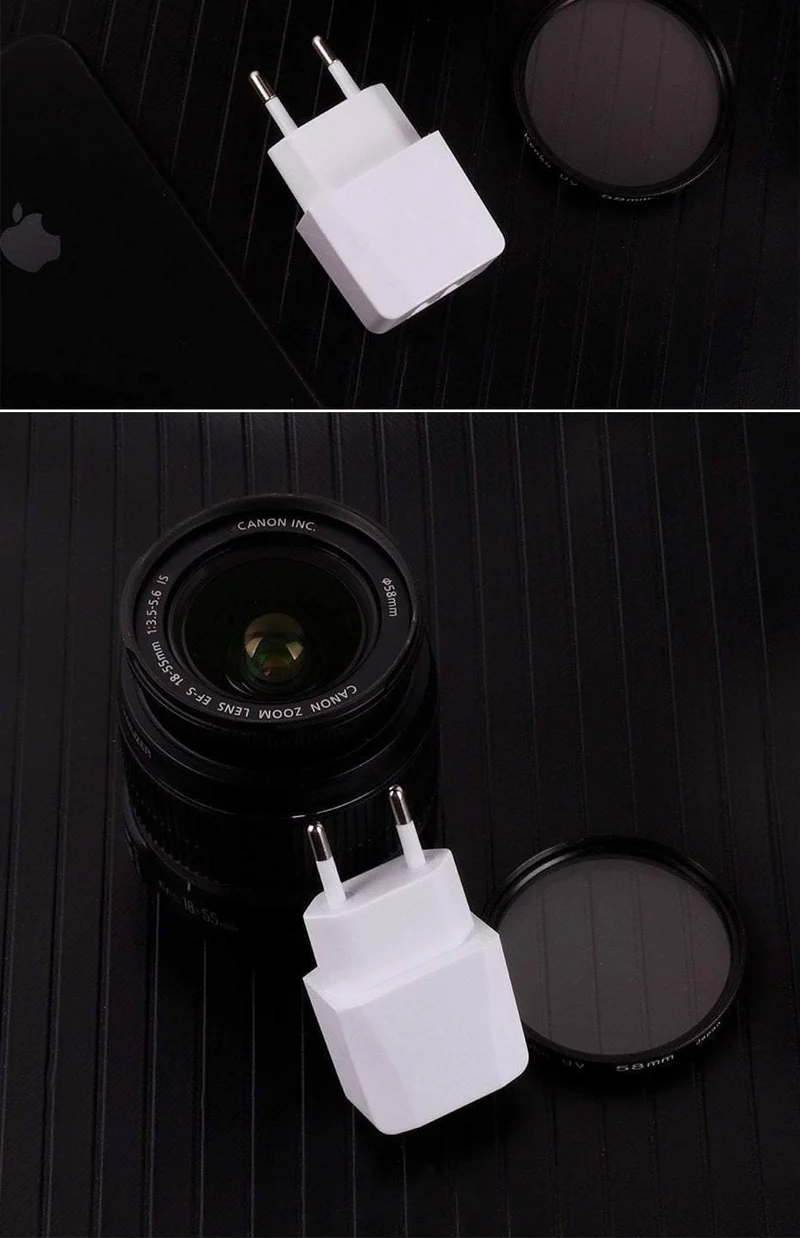 ZNP 2-Ports USB-Ladegerät für iPhone X 8 7 iPad Schnelles Wandladegerät EU-Adapter für Samsung S9 Xiaomi Mi 8 Handy-Ladegerät