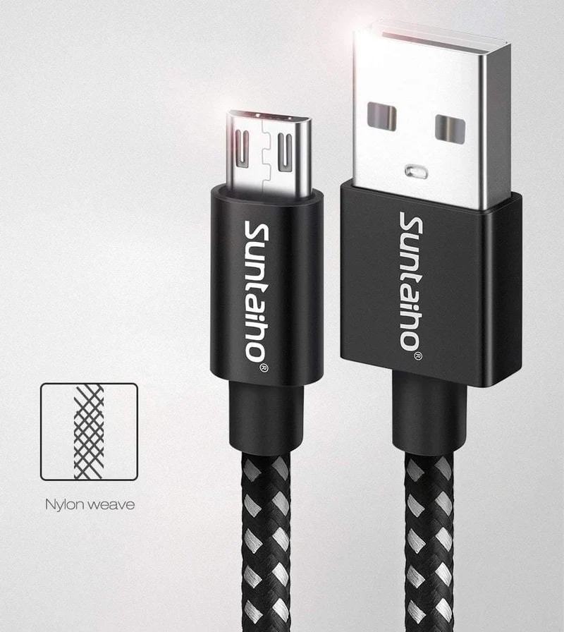 Suntaiho Micro USB Kabel 2.4A Telefon Schnellladekabel für Samsung Huawei Xiaomi Redmi LG Microusb Ladekabel Micro USB Kabel