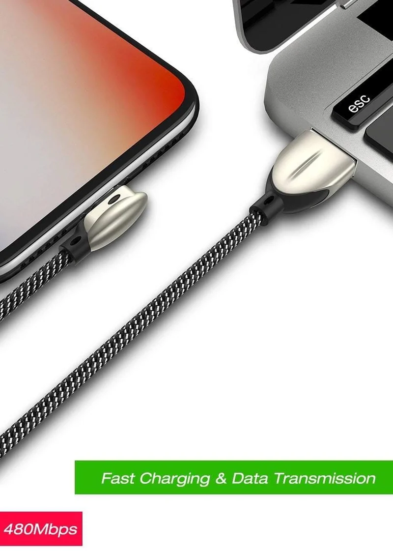 Suntaiho für iPhone-Ladekabel, Spiel-USB-Kabel zum Aufladen mit Beleuchtung, schnelles Aufladen für iPhone 7 Xs Max XR X 6 6s 5 8 7, Telefon-Spielkabel