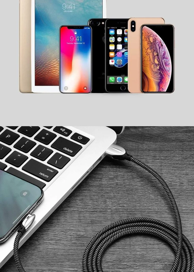 Suntaiho für iPhone-Ladekabel, Spiel-USB-Kabel zum Aufladen mit Beleuchtung, schnelles Aufladen für iPhone 7 Xs Max XR X 6 6s 5 8 7, Telefon-Spielkabel