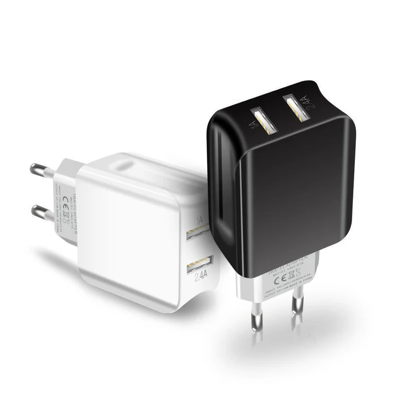 Suntaiho Dual-USB-Port-Ladegerät, Reise-Wandadapter, intelligentes Handy-Ladegerät für iPhone/Xiaomi/LG/Huawei, EU-Stecker