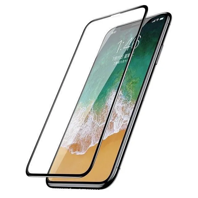Baseus Displayschutzfolie für iPhone X aus gehärtetem Glas, ultradünn, Anti-Blaulicht, Vollbild-Frontabdeckung für iPhone X, Glasfolie