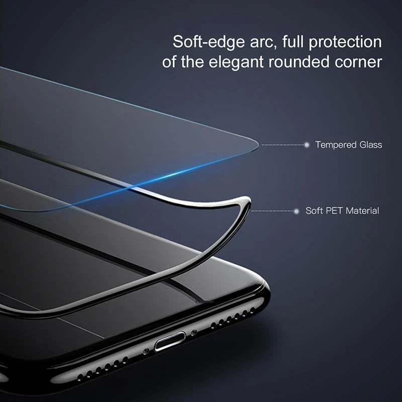 Baseus Displayschutzfolie für iPhone X aus gehärtetem Glas, ultradünn, Anti-Blaulicht, Vollbild-Frontabdeckung für iPhone X, Glasfolie