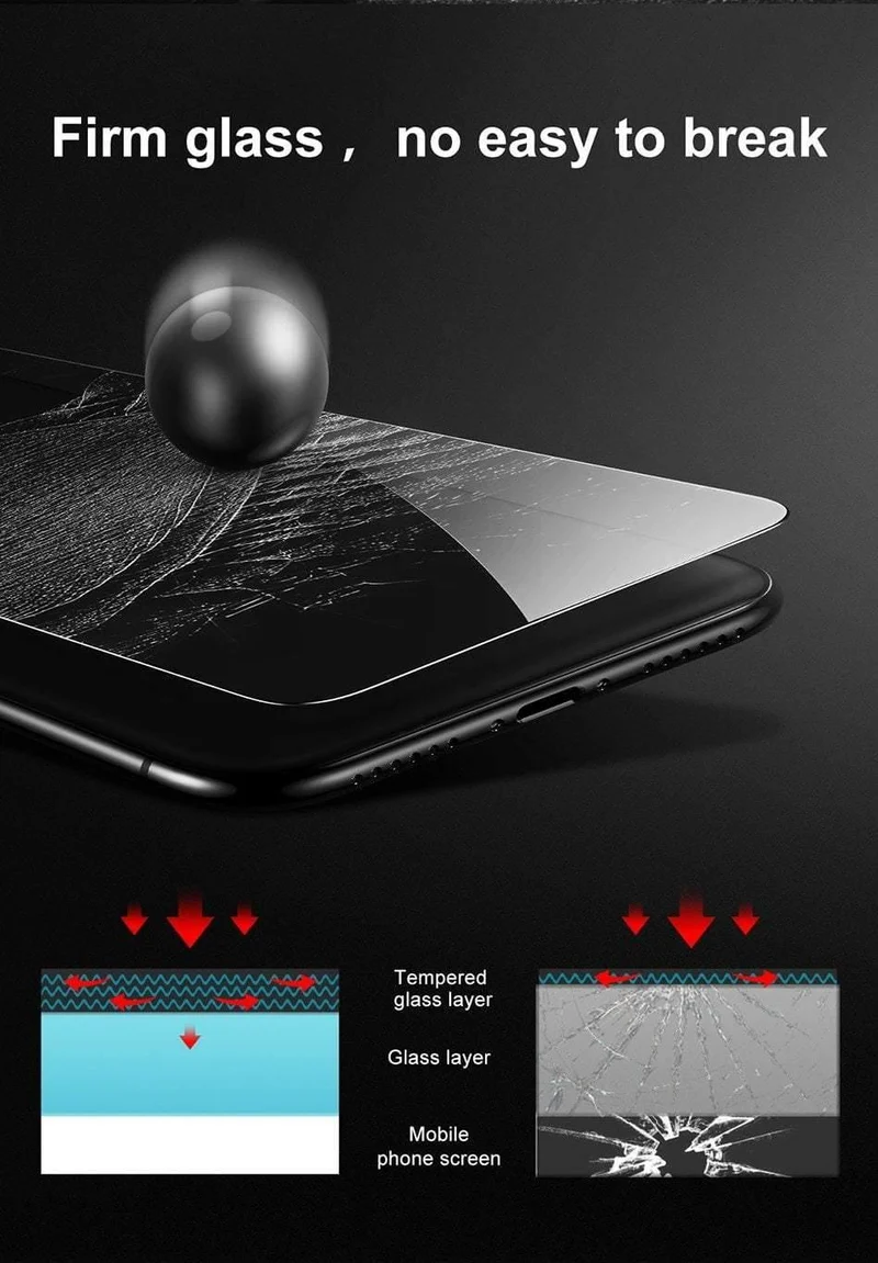 Baseus Ultradünner Displayschutz für iPhone X 10 Glas gehärtetes transparentes kratzfestes Schutzglas für iPhone X