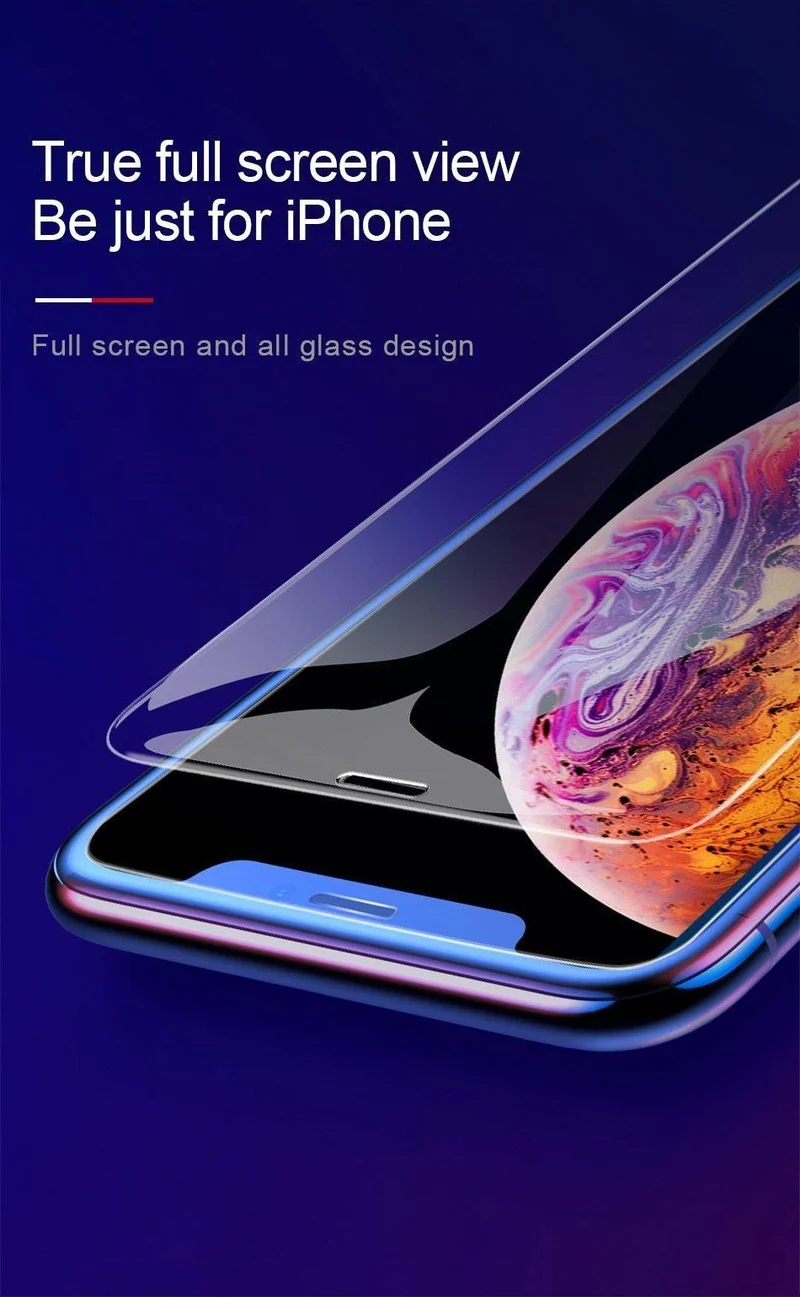 Baseus Displayschutz für iPhone Xs Max Xs XR Glas 0.3 mm dünn 9H gehärtetes Glas für iPhone Xs Max X Schutzglas 2018