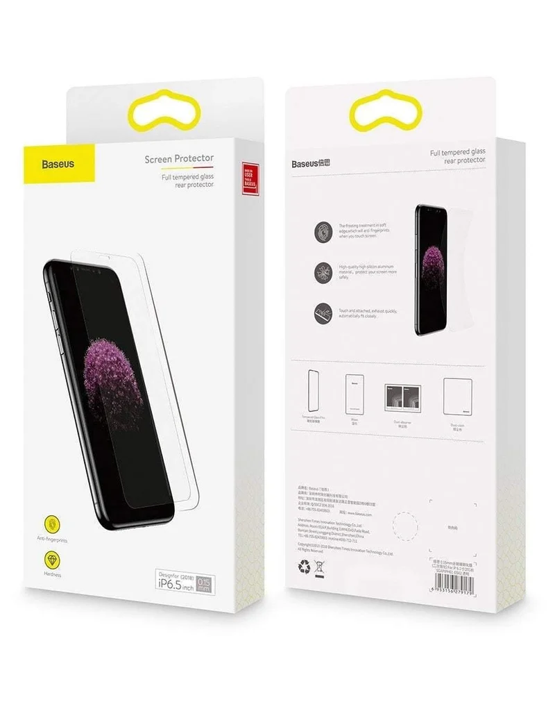 Baseus 0.15 mm superdünner Displayschutz für iPhone Xs Max Xs XR Glasfolie 2018 Anti-Blaulicht gehärtetes Glas für iPhone X