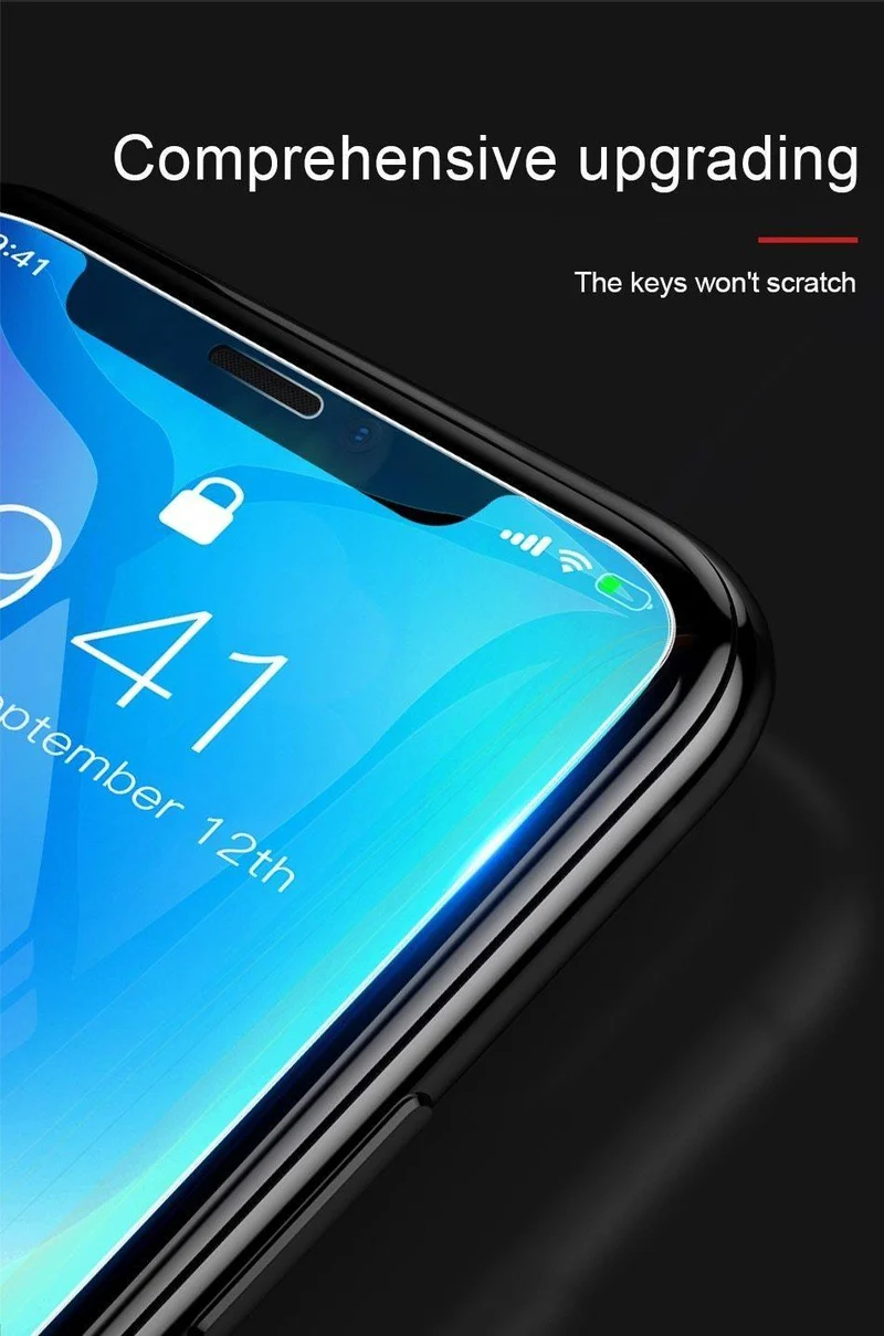Baseus 0.15 mm superdünner Displayschutz für iPhone Xs Max Xs XR Glasfolie 2018 Anti-Blaulicht gehärtetes Glas für iPhone X