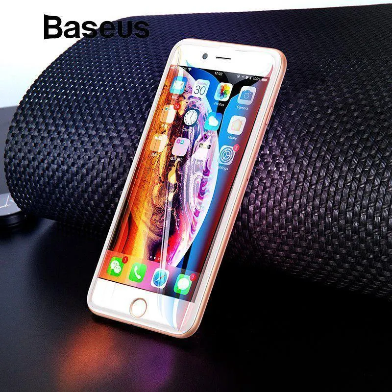 Baseus Schutzglas für iPhone 7 7 Plus 0.3 mm vollständige Abdeckung Displayschutzfolie für iPhone 8 8 Plus 6 6s Plus gehärtetes Glas