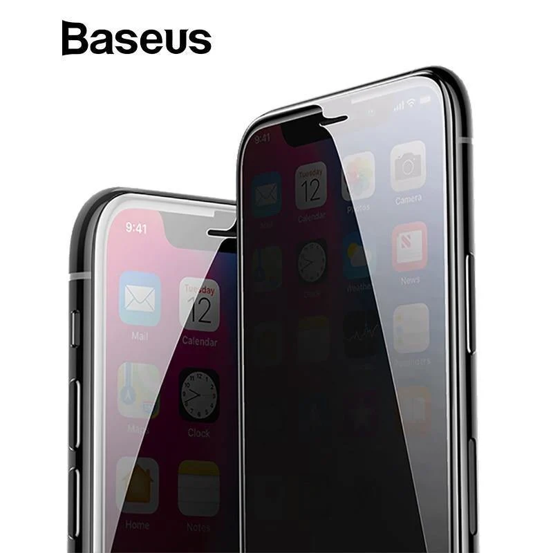 Baseus Anti Spy Displayschutzfolie für iPhone X, 0.3 mm, vollständige Abdeckung, 9H gehärtetes Glas für iPhone X, Schutzglasfolie