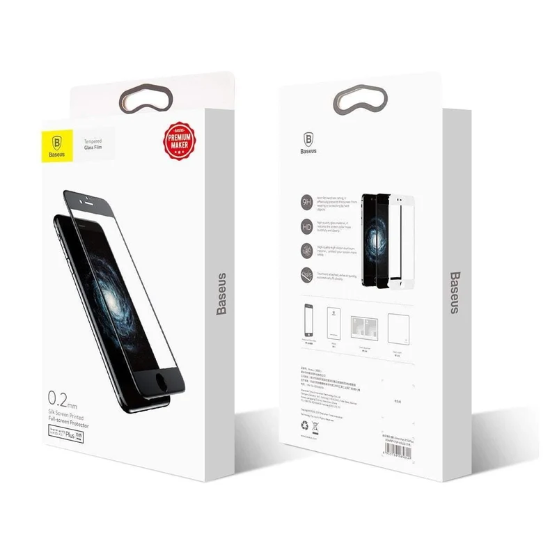 Baseus 0.2 mm ultradünnes Schutzglas für iPhone 8 8 Plus Displayschutz 9H Kratzfestes gehärtetes Glas für iPhone 8