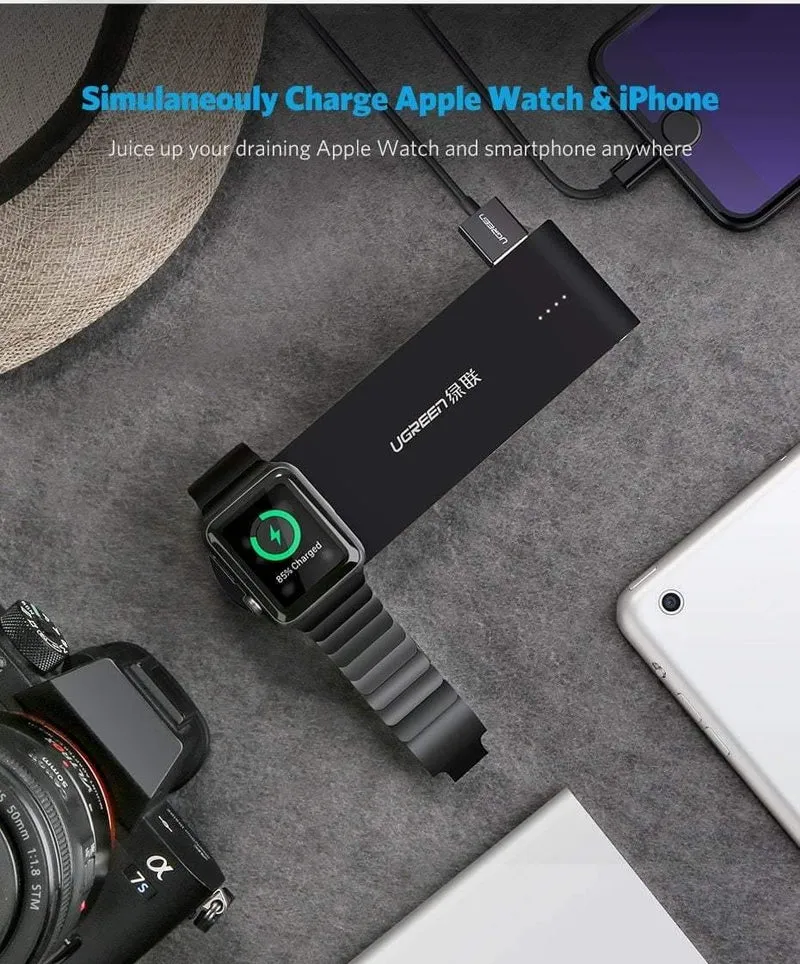 Ugreen Drahtlose Ladegerät Power Bank 4400mAh für Apple Uhr 4/3/2 iPhone X 8 Externe Batterie Ladegerät für Handys Poverbank