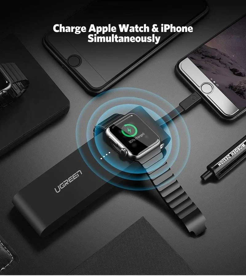 Ugreen Drahtlose Ladegerät Power Bank 4400mAh für Apple Uhr 4/3/2 iPhone X 8 Externe Batterie Ladegerät für Handys Poverbank