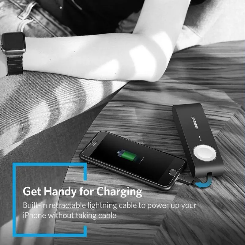 Ugreen Drahtlose Ladegerät Power Bank 4400mAh für Apple Uhr 4/3/2 iPhone X 8 Externe Batterie Ladegerät für Handys Poverbank