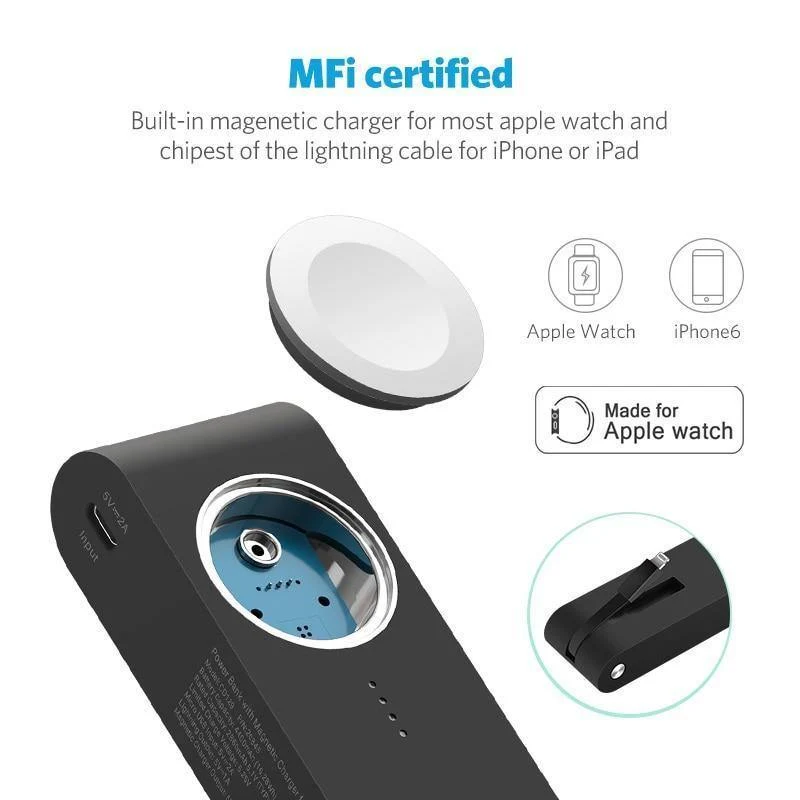 Ugreen Drahtlose Ladegerät Power Bank 4400mAh für Apple Uhr 4/3/2 iPhone X 8 Externe Batterie Ladegerät für Handys Poverbank
