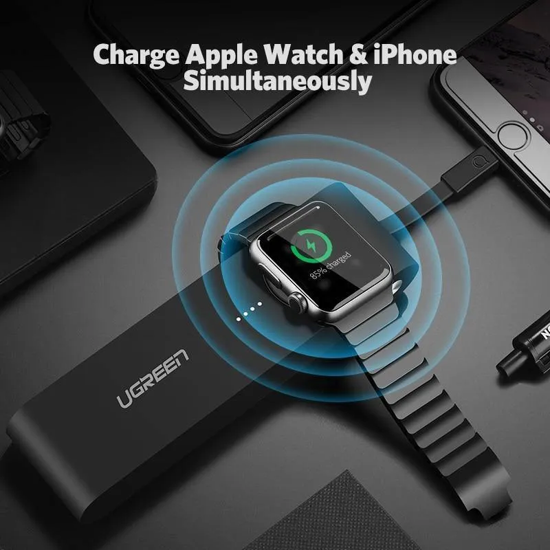 Ugreen Drahtlose Ladegerät Power Bank 4400mAh für Apple Uhr 4/3/2 iPhone X 8 Externe Batterie Ladegerät für Handys Poverbank
