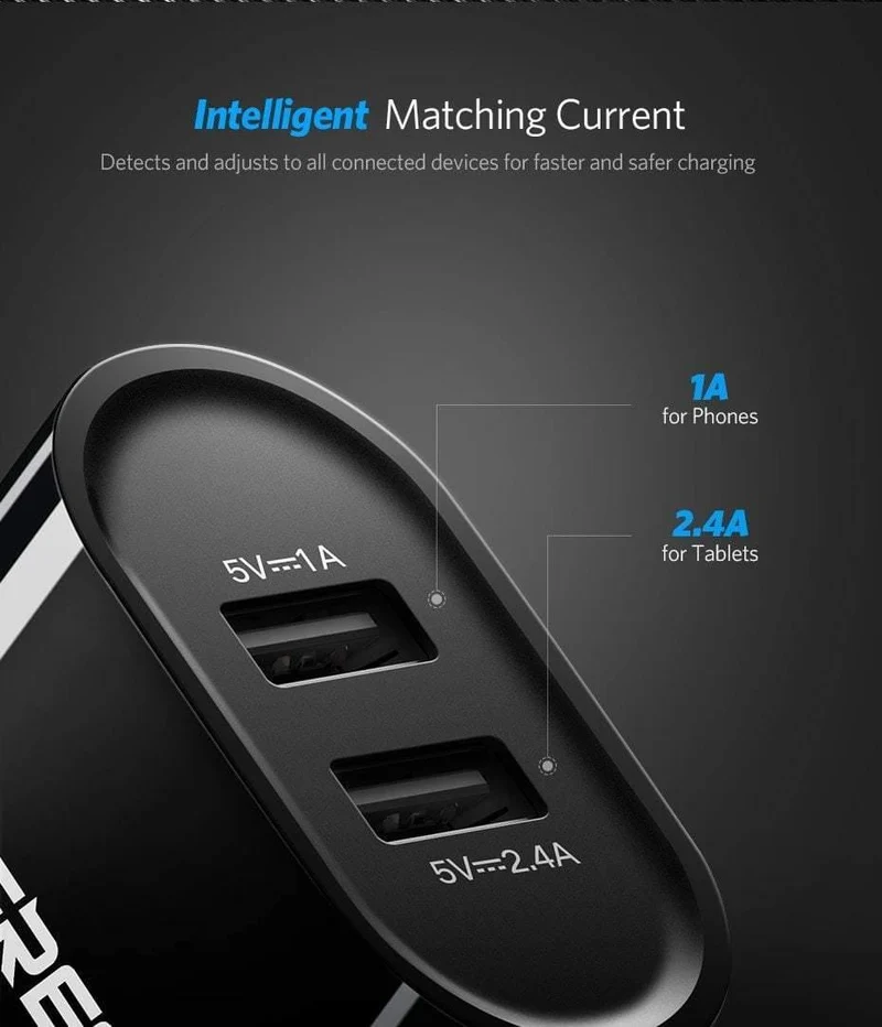 Ugreen USB Ladegerät 3.4A 17W für iPhone 8 X 7 6 iPad Smart USB Ladegerät für Samsung Galaxy S9 LG G5 Dual Handy Ladegerät