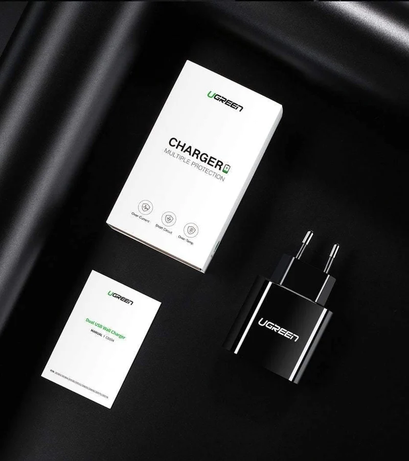 Ugreen USB Ladegerät 3.4A 17W für iPhone 8 X 7 6 iPad Smart USB Ladegerät für Samsung Galaxy S9 LG G5 Dual Handy Ladegerät