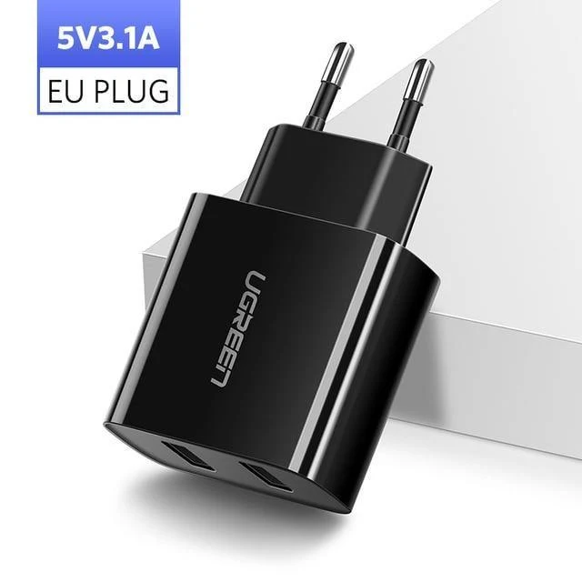 Ugreen USB Ladegerät 3.4A 17W für iPhone 8 X 7 6 iPad Smart USB Ladegerät für Samsung Galaxy S9 LG G5 Dual Handy Ladegerät