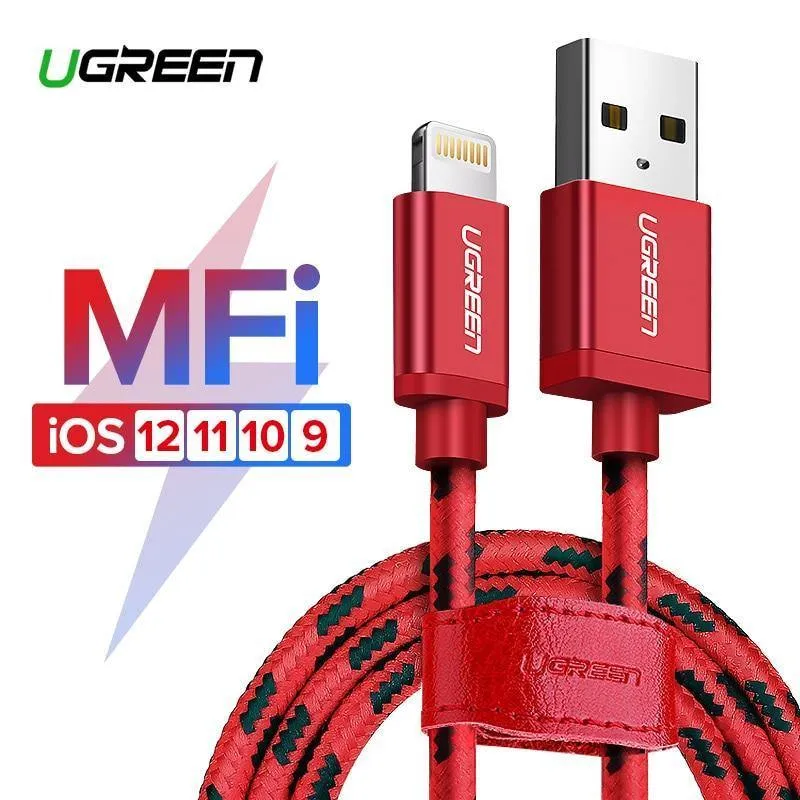 Ugreen für iPhone Kabel Lightning auf USB Kabel für iPhone 8 Xs Max XR 7 Schnellladekabel Handykabel USB Ladekabel
