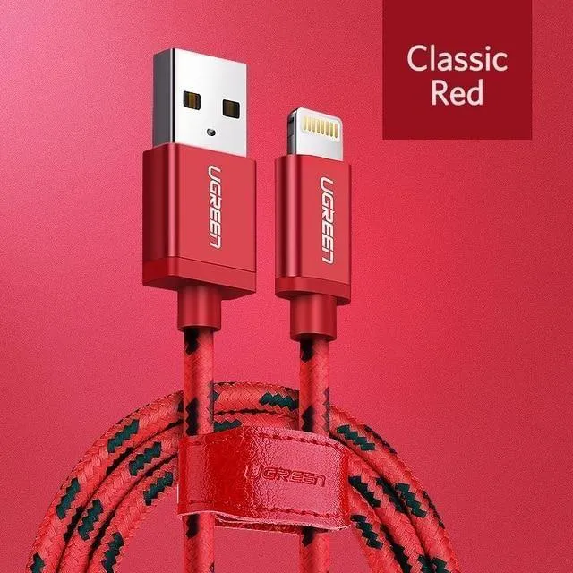 Ugreen für iPhone Kabel Lightning auf USB Kabel für iPhone 8 Xs Max XR 7 Schnellladekabel Handykabel USB Ladekabel