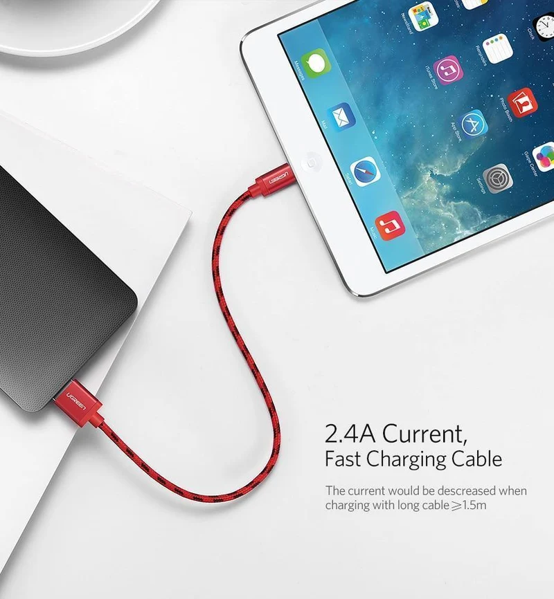 Ugreen für iPhone Kabel Lightning auf USB Kabel für iPhone 8 Xs Max XR 7 Schnellladekabel Handykabel USB Ladekabel
