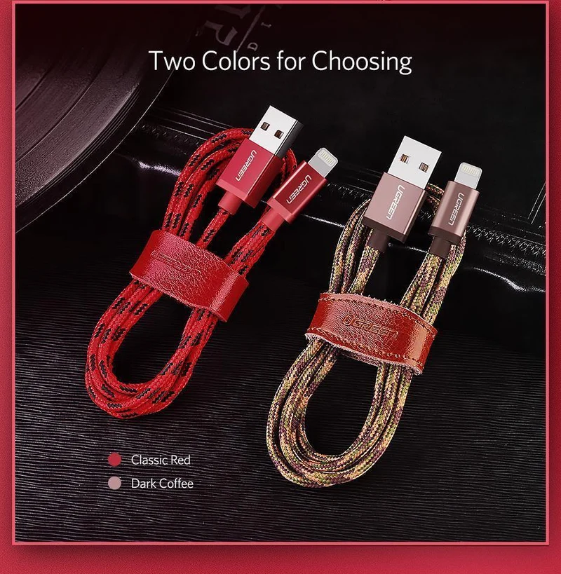 Ugreen für iPhone Kabel Lightning auf USB Kabel für iPhone 8 Xs Max XR 7 Schnellladekabel Handykabel USB Ladekabel