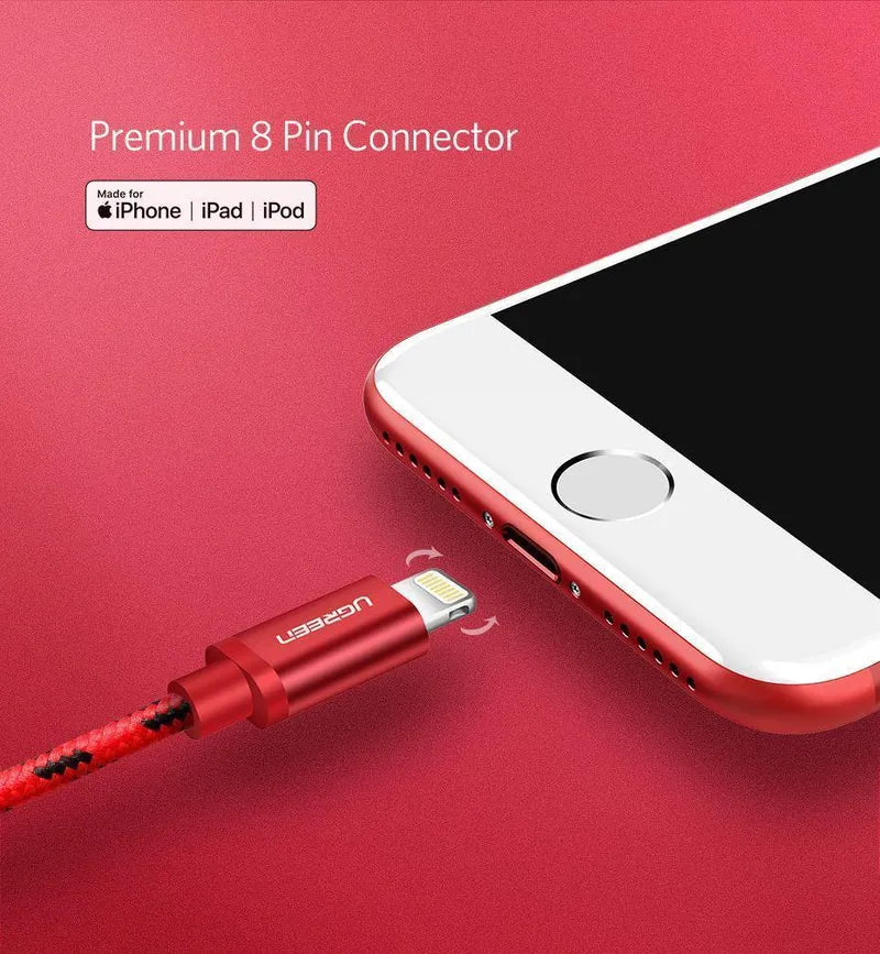 Ugreen für iPhone Kabel Lightning auf USB Kabel für iPhone 8 Xs Max XR 7 Schnellladekabel Handykabel USB Ladekabel