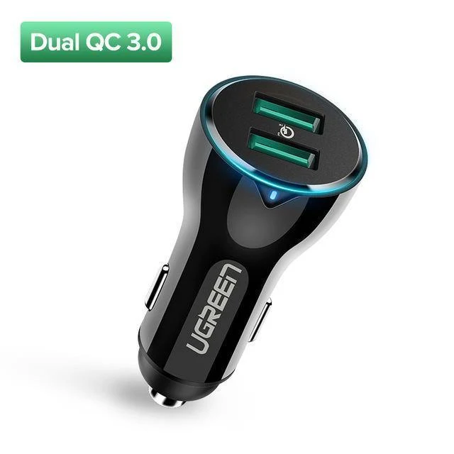 Ugreen 36W Dual USB Schnellladung QC 3.0 Autoladegerät für iPhone Samsung Huawei Schnellladung Handy Schnellladegerät Autoladegerät