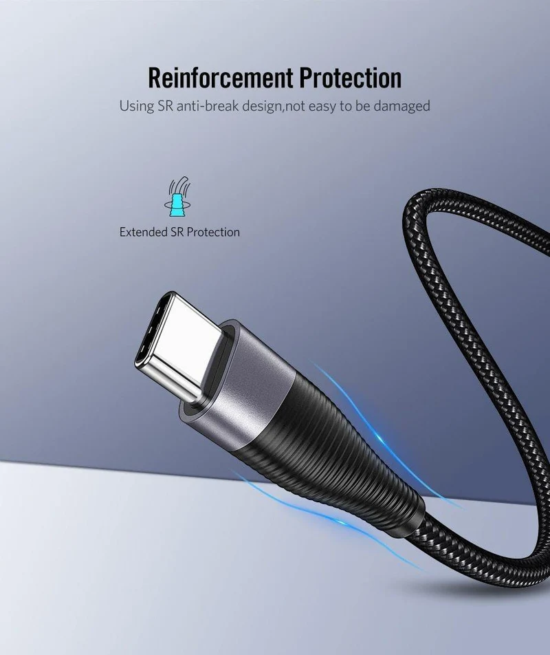 Ugreen USB Typ C Kabel für Samsung S8 S9 Plus 3A Schnelle Lade USB C Ladegerät Datenkabel für Xiami Mi8 handy Ladekabel