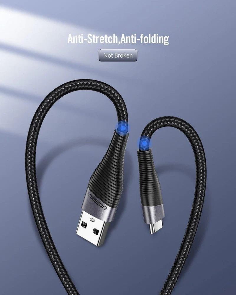 Ugreen USB Typ C Kabel für Samsung S8 S9 Plus 3A Schnelle Lade USB C Ladegerät Datenkabel für Xiami Mi8 handy Ladekabel