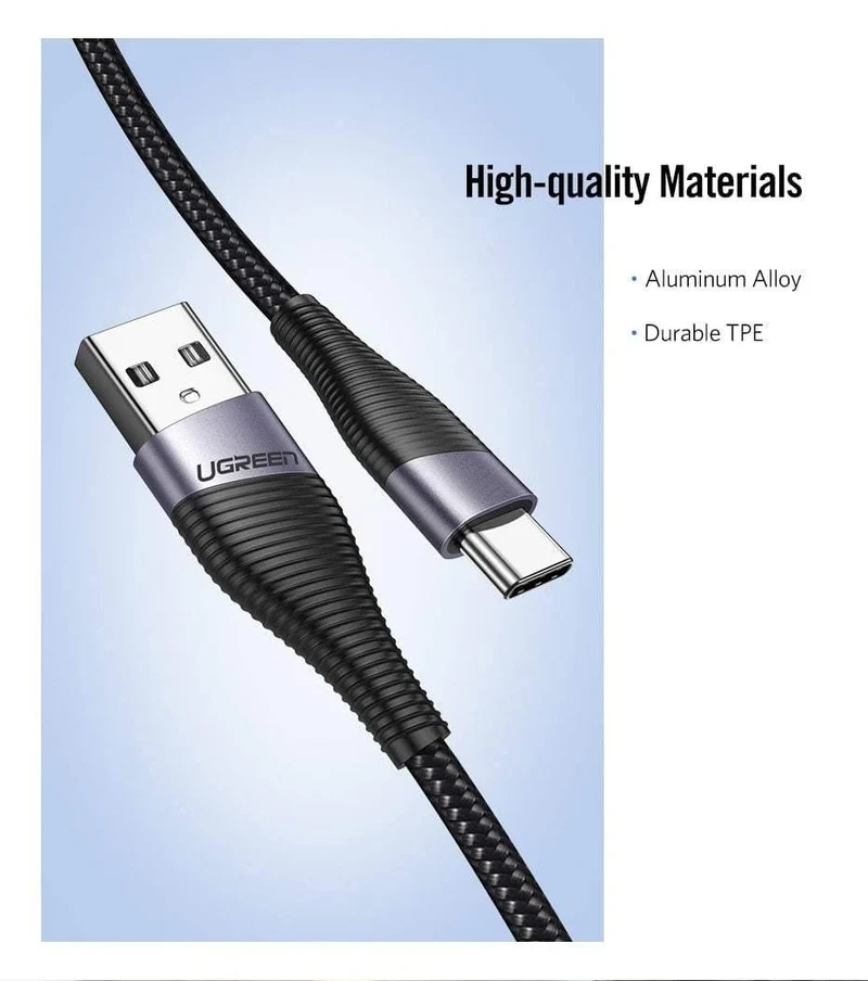 Ugreen USB Typ C Kabel für Samsung S8 S9 Plus 3A Schnelle Lade USB C Ladegerät Datenkabel für Xiami Mi8 handy Ladekabel