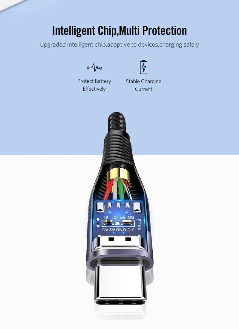 Ugreen USB Typ C Kabel für Samsung S8 S9 Plus 3A Schnelle Lade USB C Ladegerät Datenkabel für Xiami Mi8 handy Ladekabel